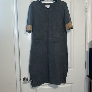 EUC - LIZ CLAIBORNE | Gray & Tan Sweater Dress